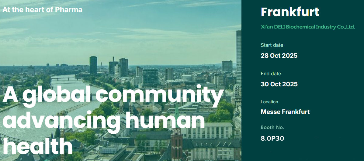 A Xi'an Deli Biochemical kiállításra kerül a CPhI Europe 2025 kiállításon Frankfurtban, Németországban